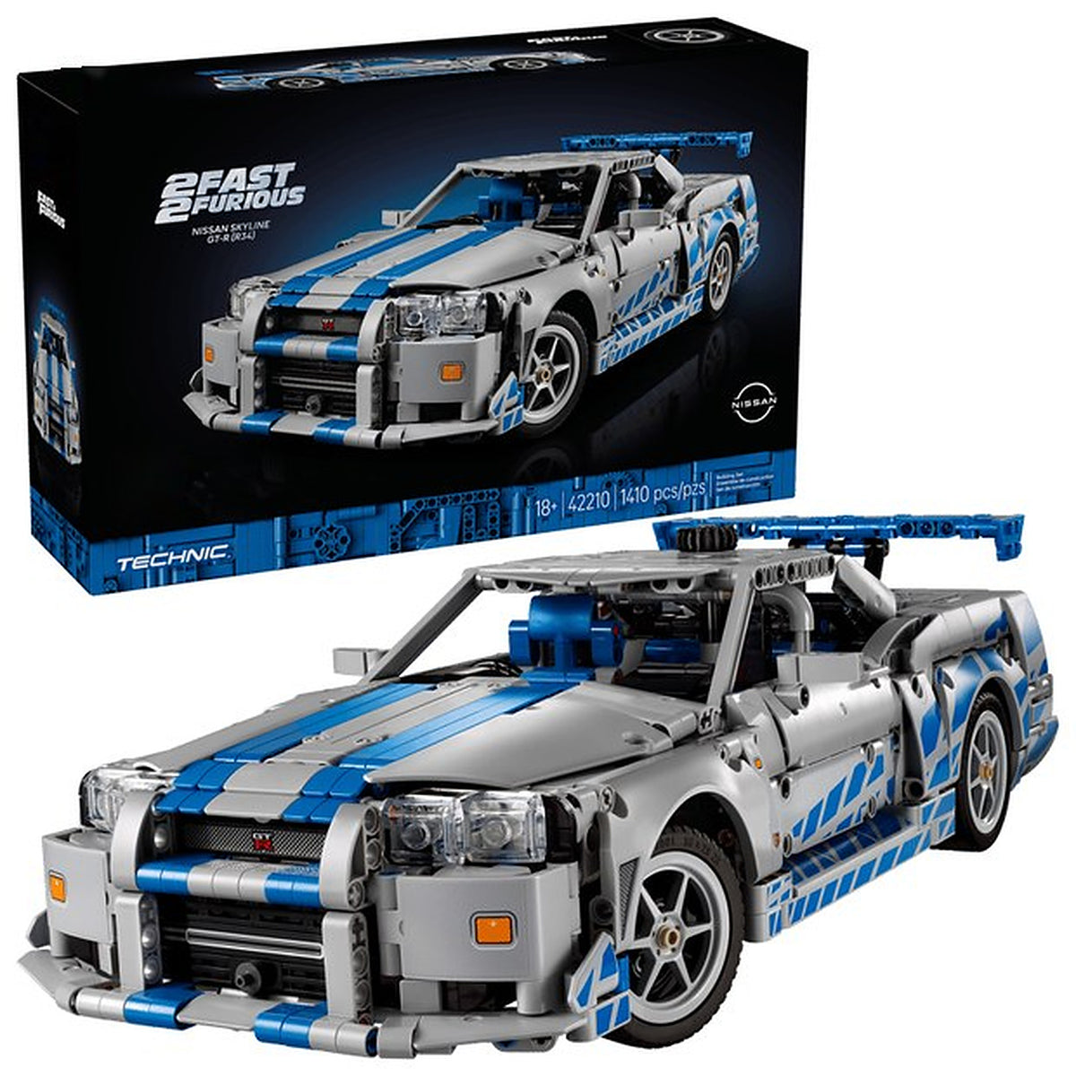 2 Fast 2 Furious Nissan Skyline GT-R (R34) (1410+pcs)