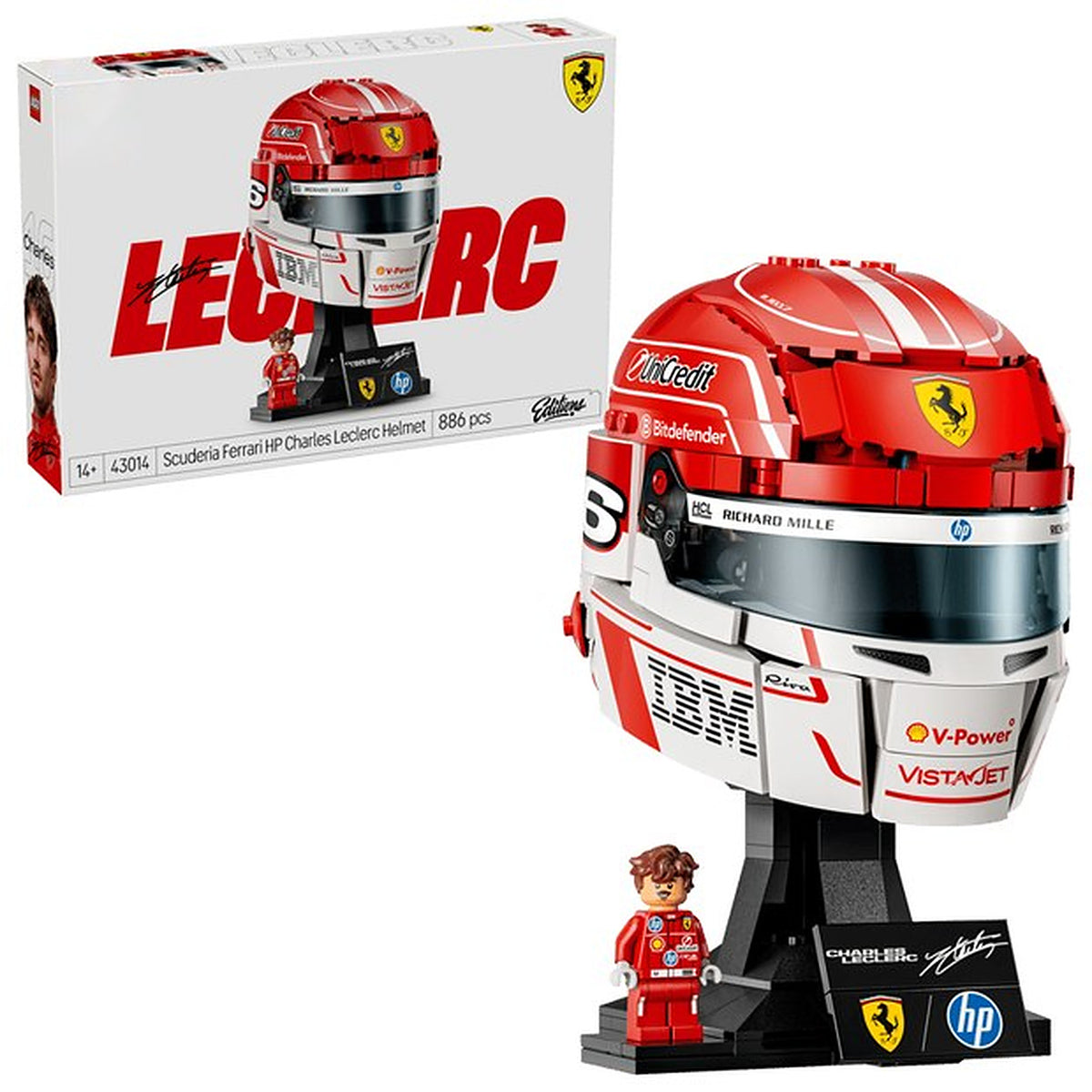 Scuderia Ferrari HP Charles Leclerc Helmet (886+pcs)
