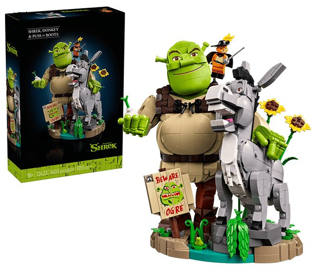 Shrek, Donkey & Puss in Boots (1403+pcs)