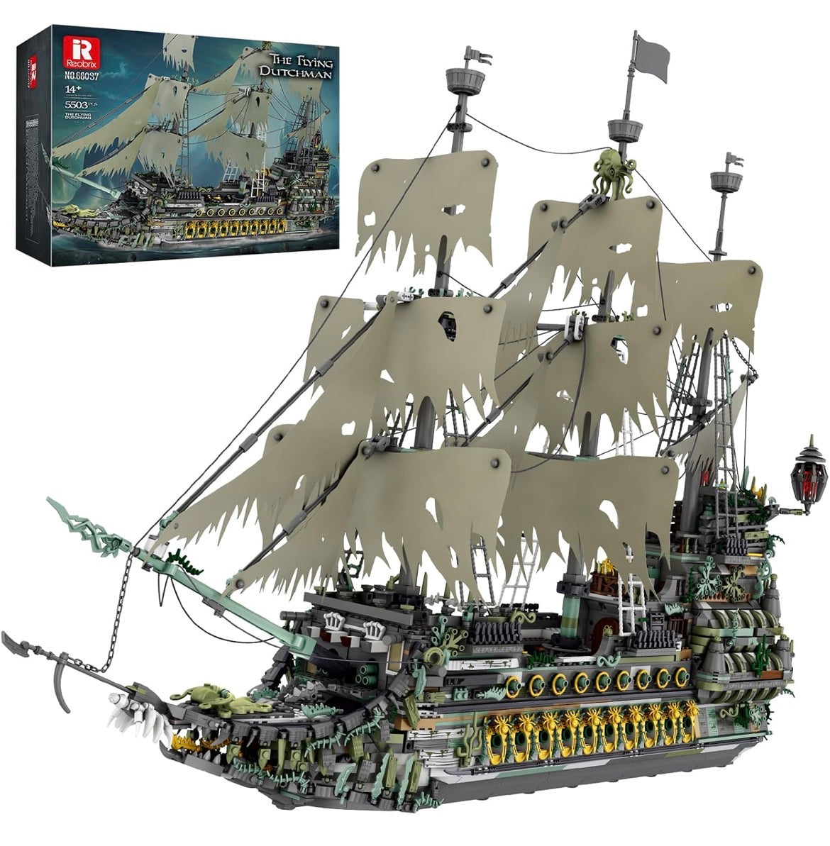 REOBRIX bateau pirate le Hollandais volant (plus de 5503 pièces)
