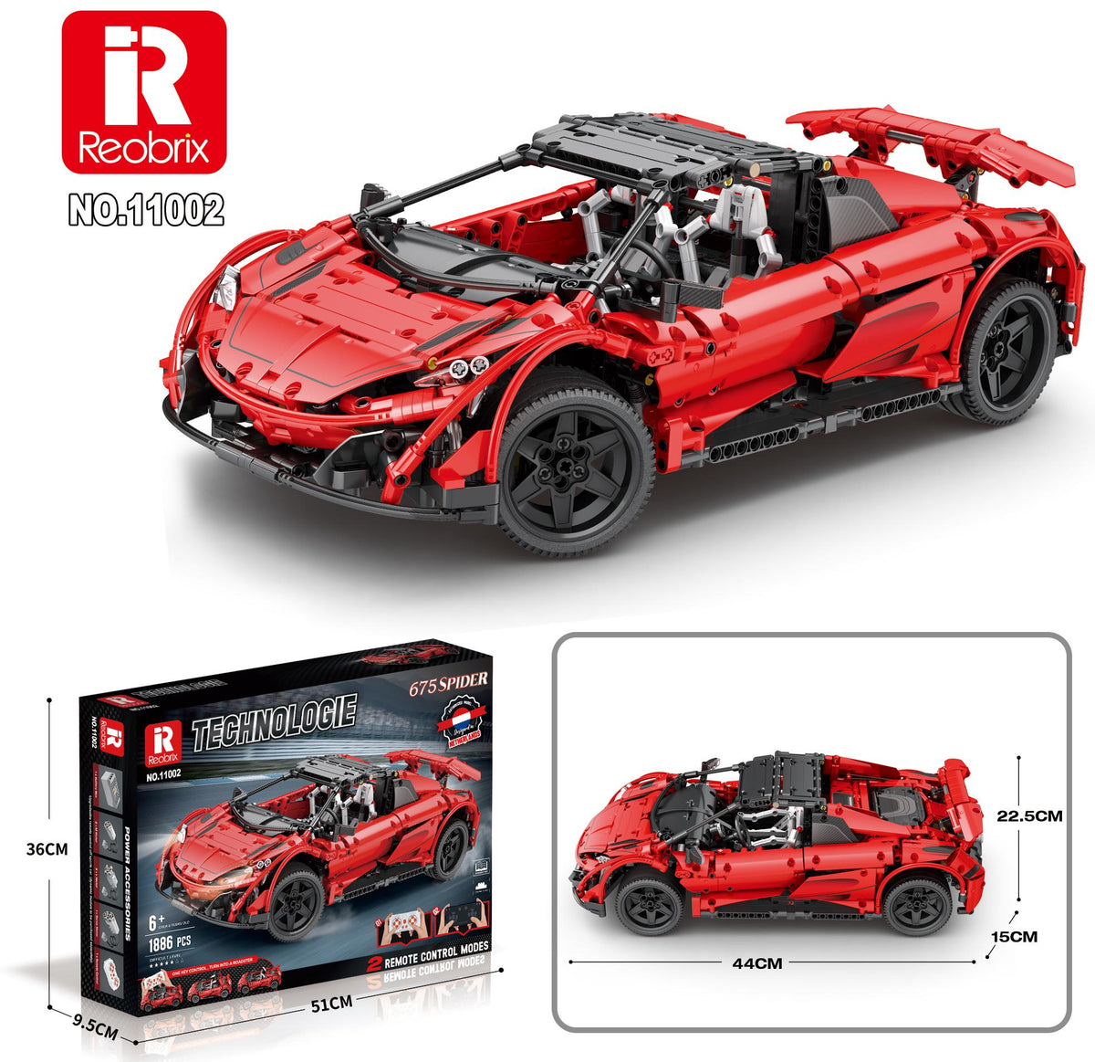 Reobrix Red Spider Supercar Model