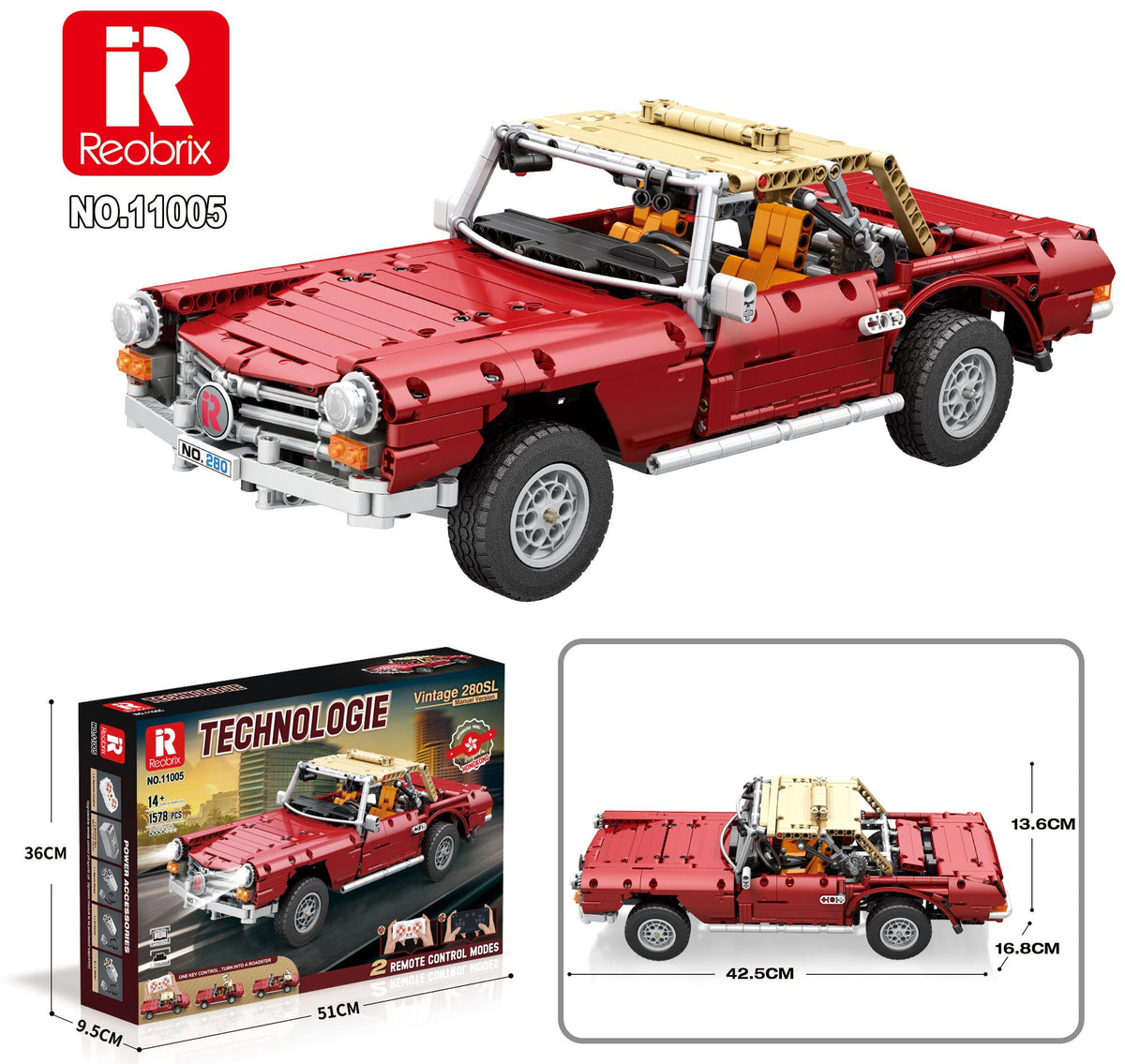 Reobrix Red Classic Convertible Model