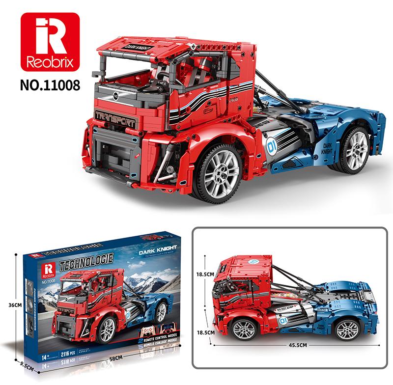 Reobrix Red Racing Truck Model