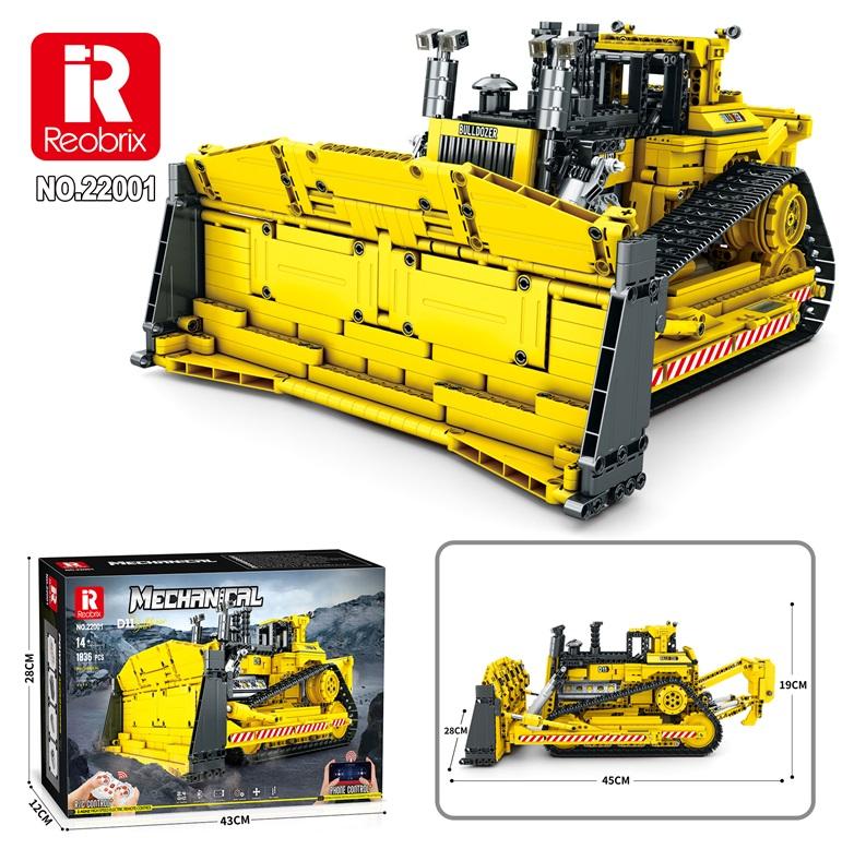 Reobrix Yellow Crawler Bulldozer Model