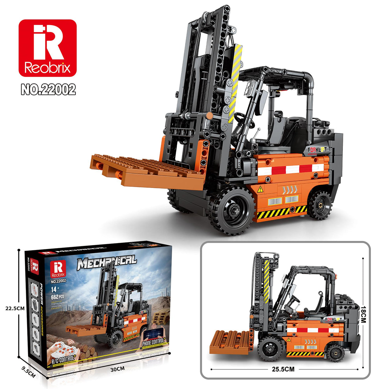 Reobrix Orange Heavy Forklift Model
