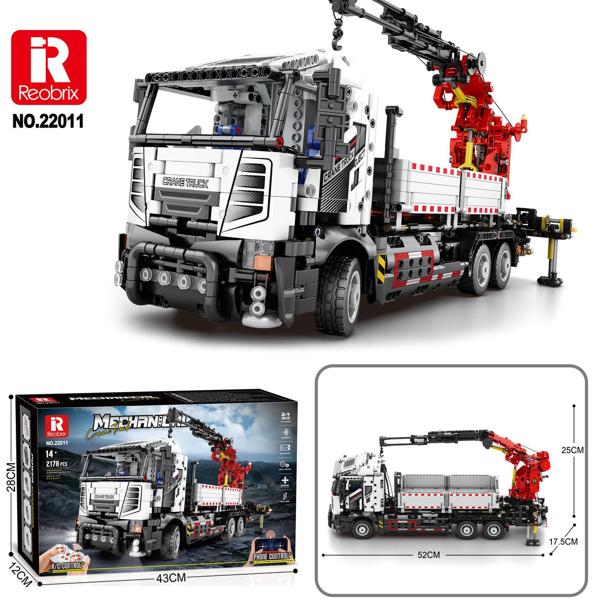 Reobrix Flatbed Truck with Knuckle Crane