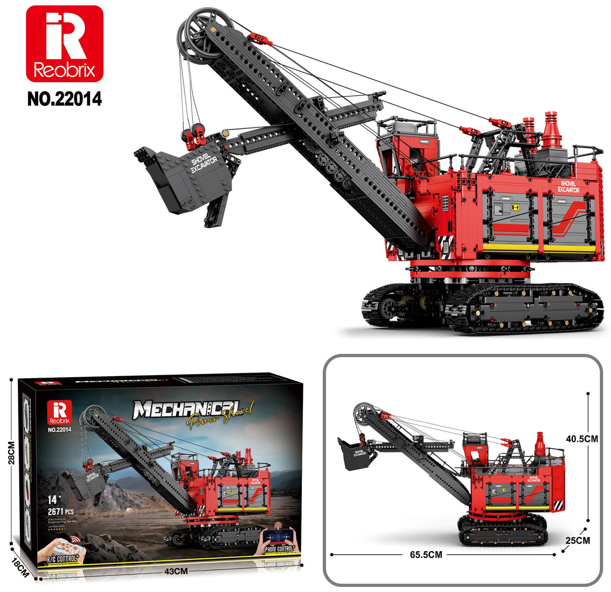 Reobrix Red Mining Rope Shovel