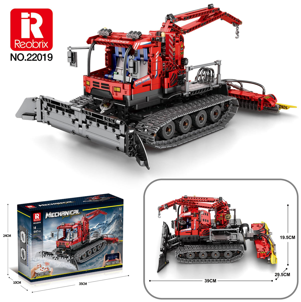 Reobrix Red Snow Groomer Model