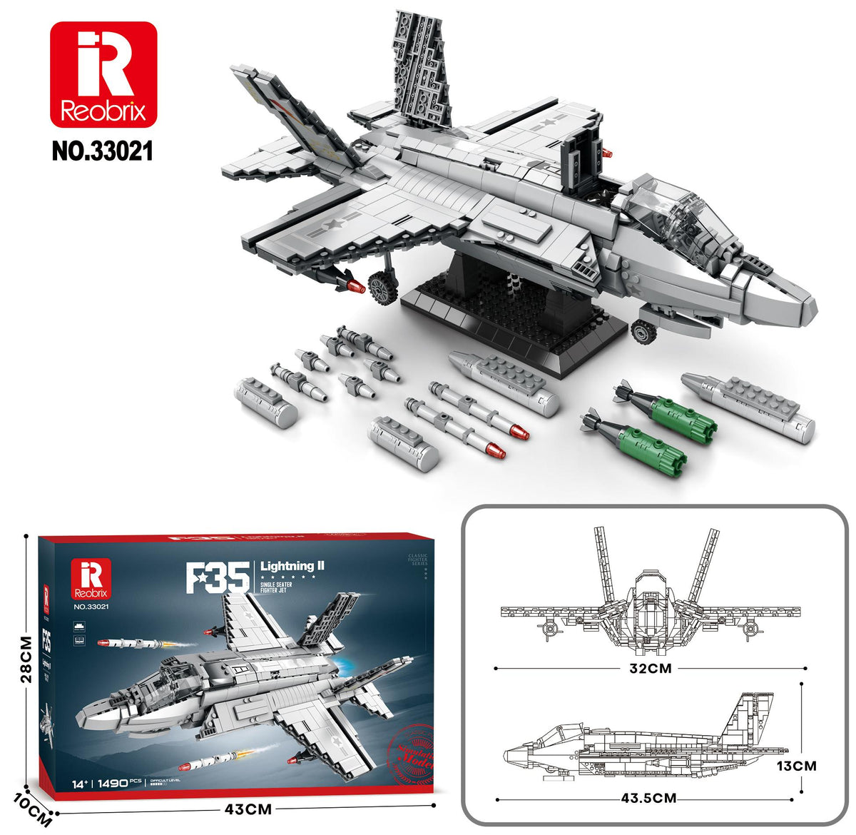 Reobrix F-35 Stealth Multirole Fighter Model