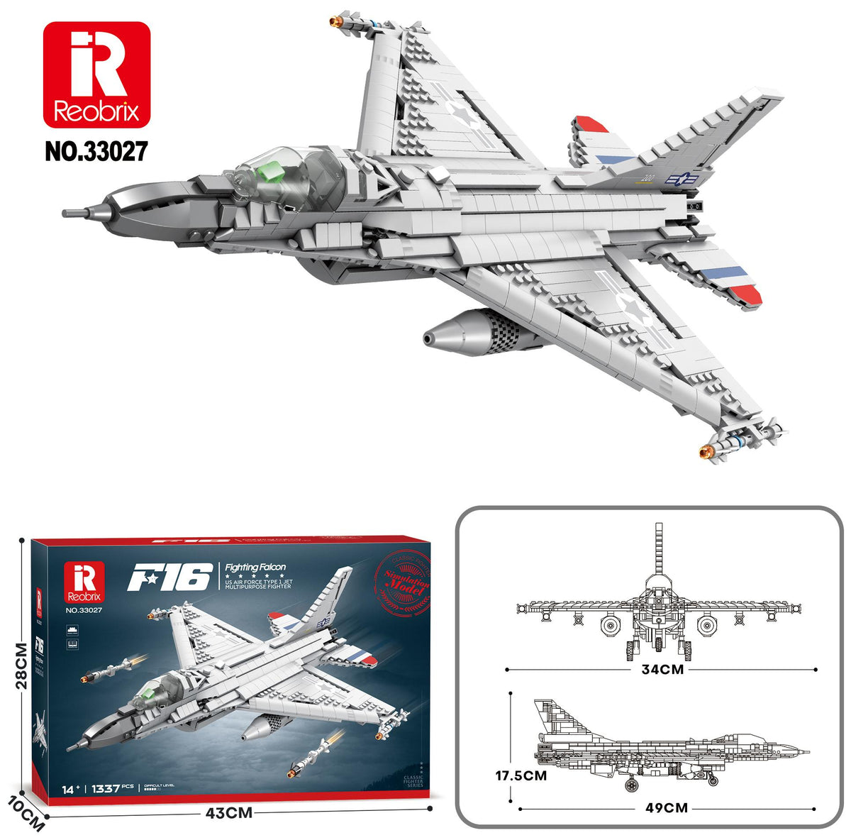 Reobrix F-16 Multirole Fighter Model