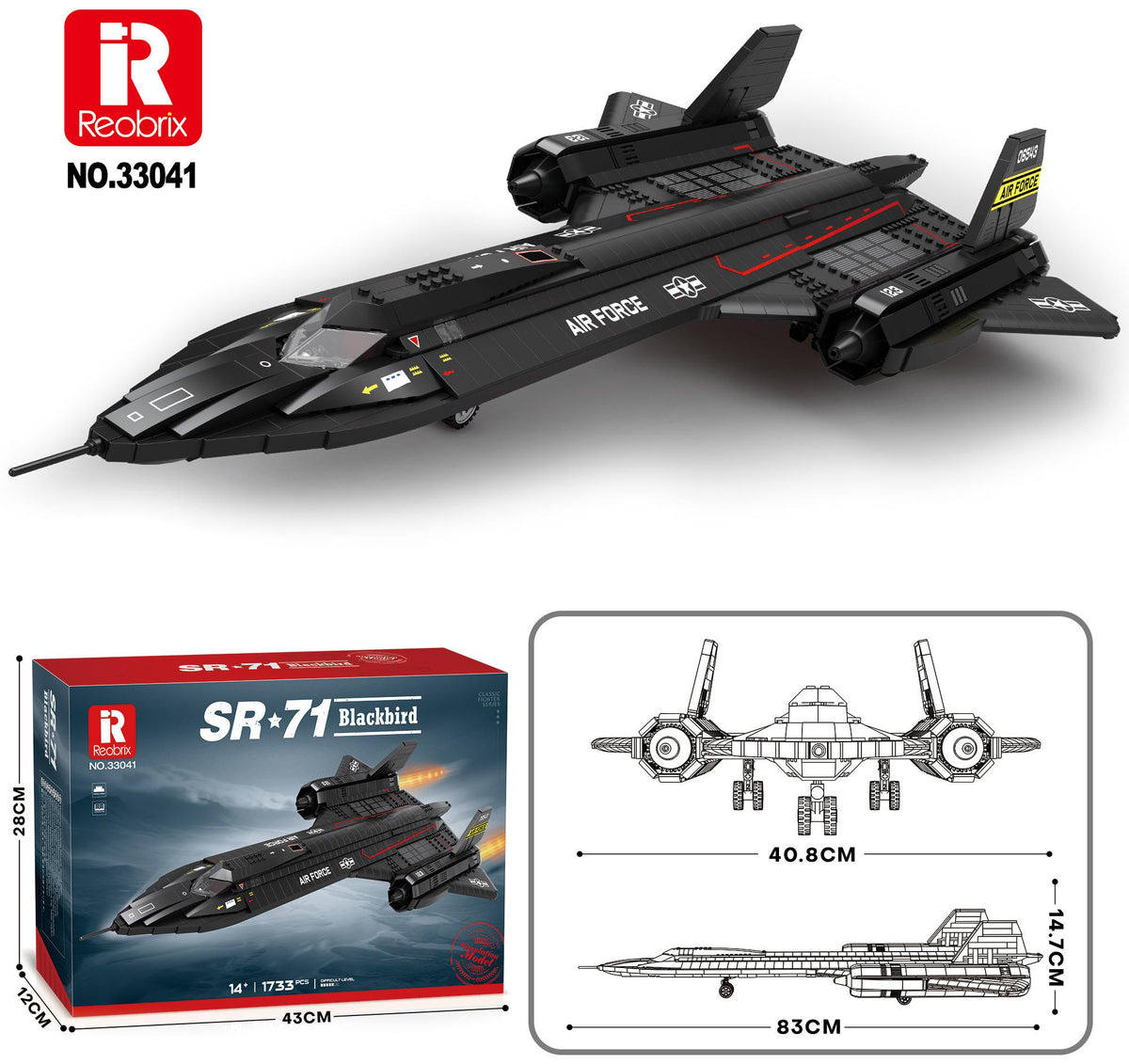 Reobrix SR-71 Mach 3 Reconnaissance Jet