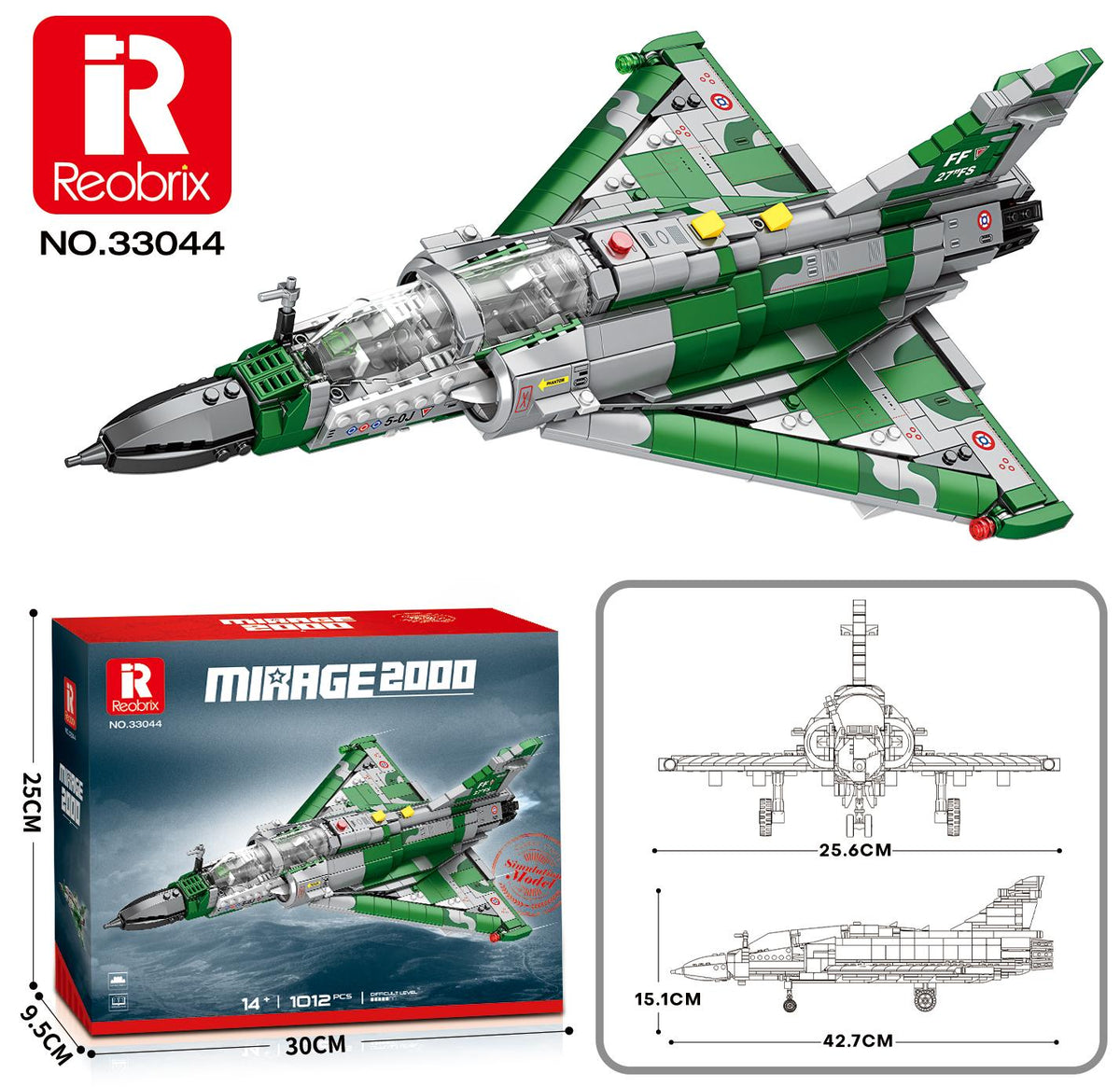 Reobrix Green Camo Delta-Wing Fighter