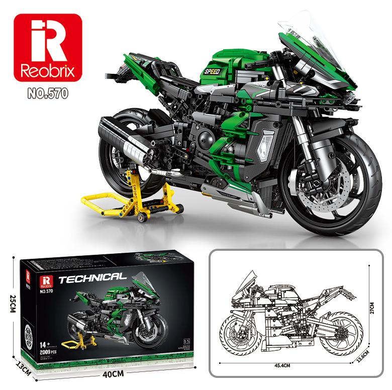 Reobrix Green Hyper Motorcycle Model