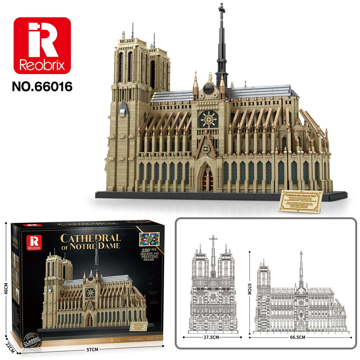 Reobrix Notre-Dame Cathedral Model