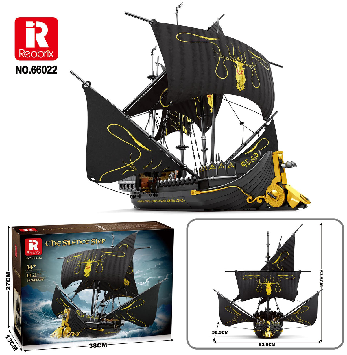 Reobrix Black Gold-Trim Ghost Ship