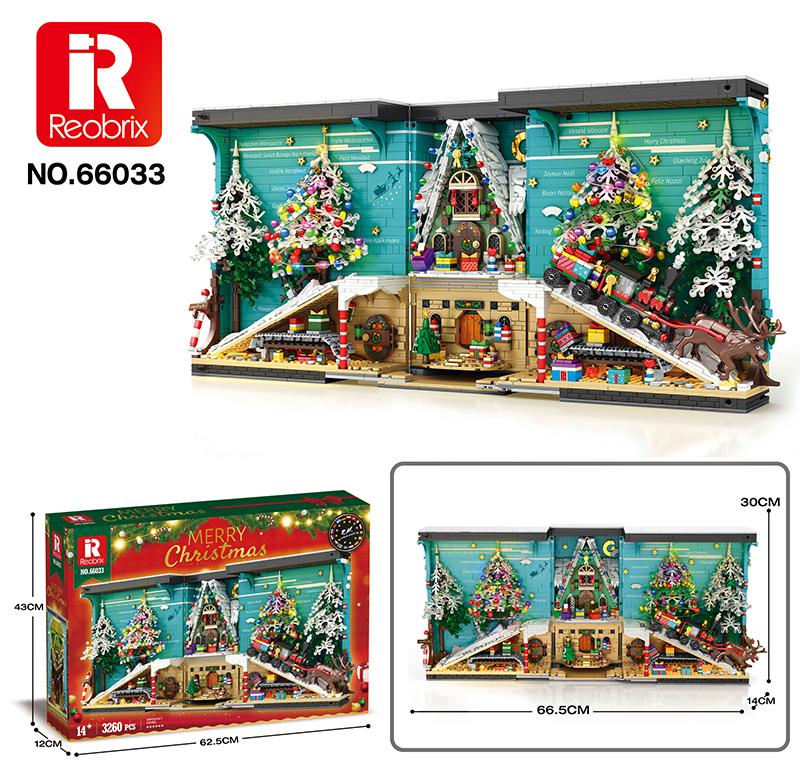 Reobrix Merry Christmas Storybook Diorama