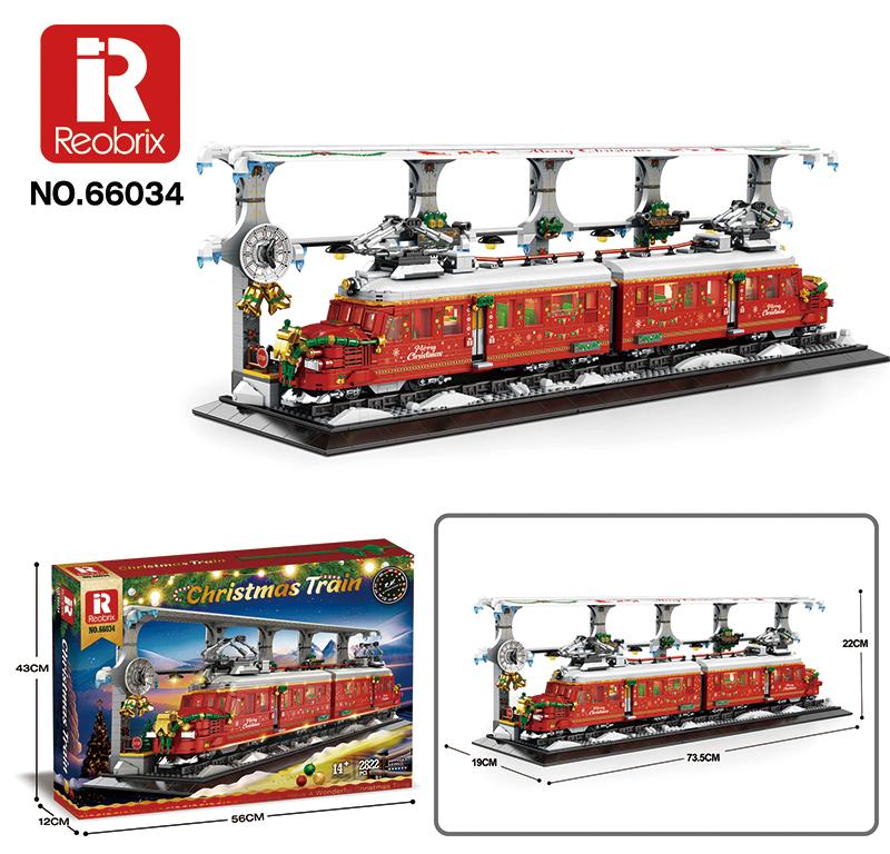 Reobrix Red Christmas Tram Display