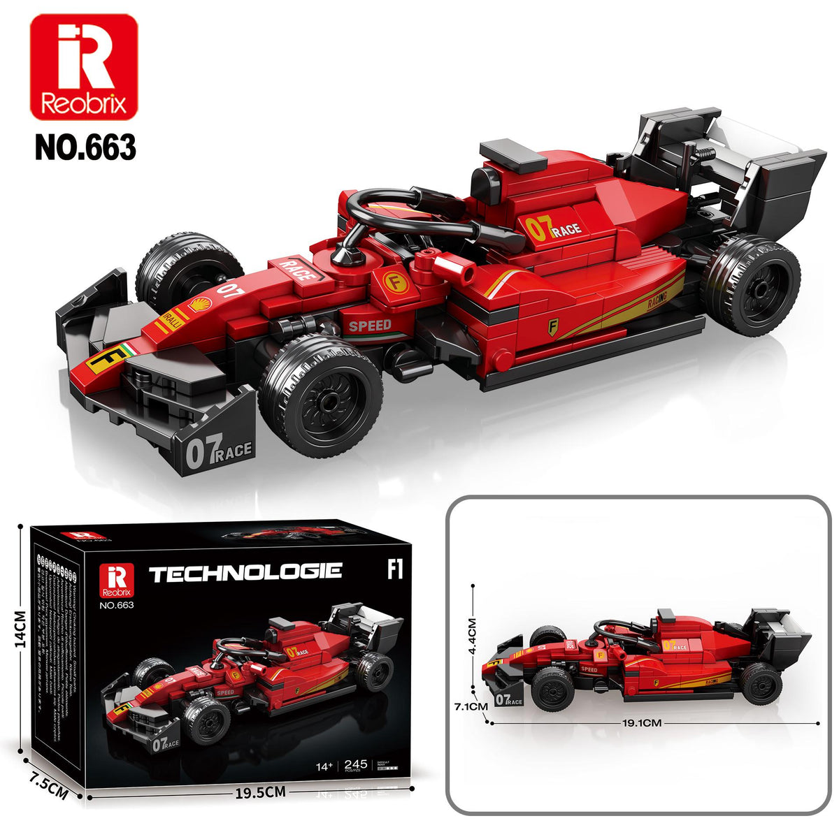 Reobrix Mini Red Formula Car