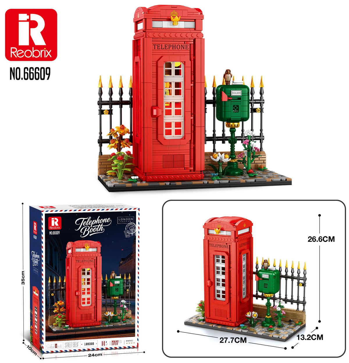 Reobrix London Telephone Booth Scene