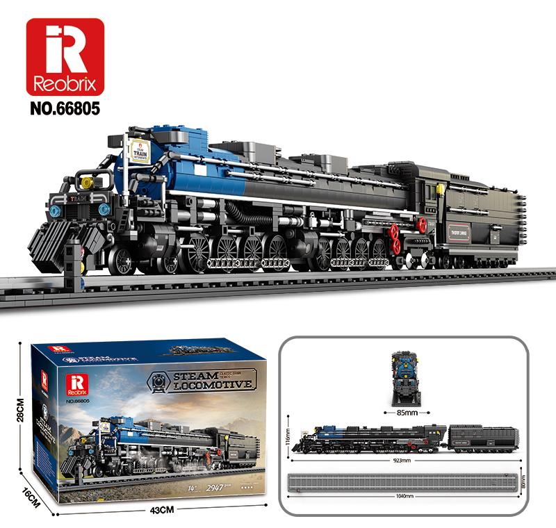 Reobrix Giant Blue Articulated Steam Locomotive
