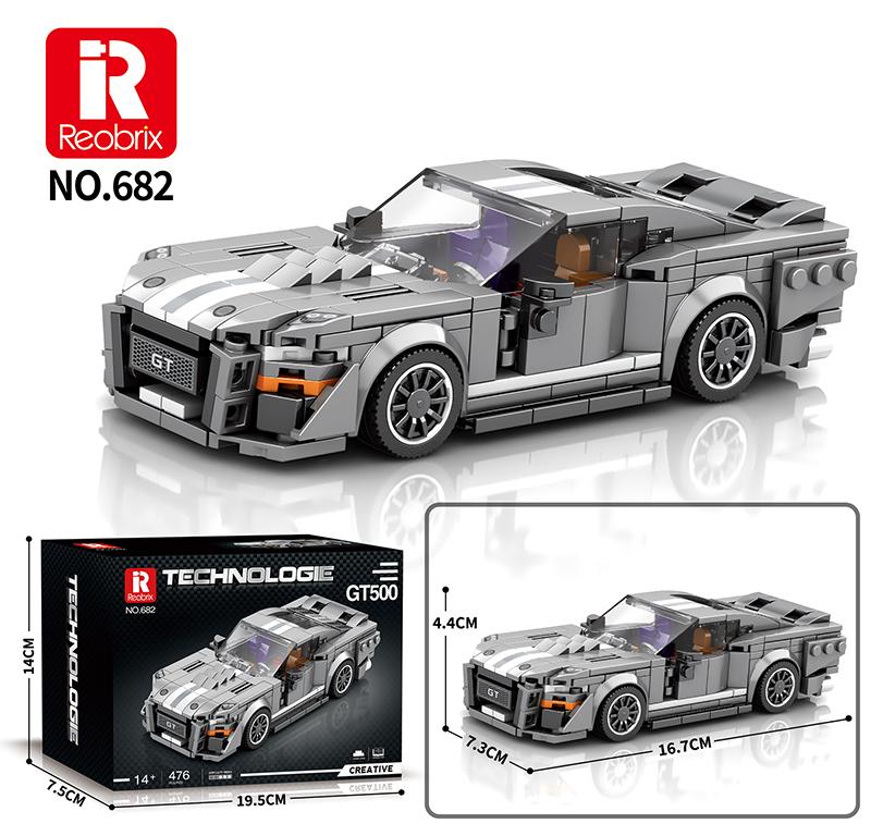 Reobrix Mini Grey Pony Muscle Car