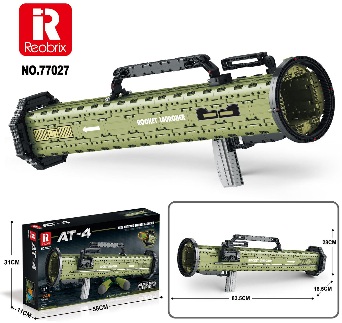 Reobrix Green Shoulder Launcher Block Model