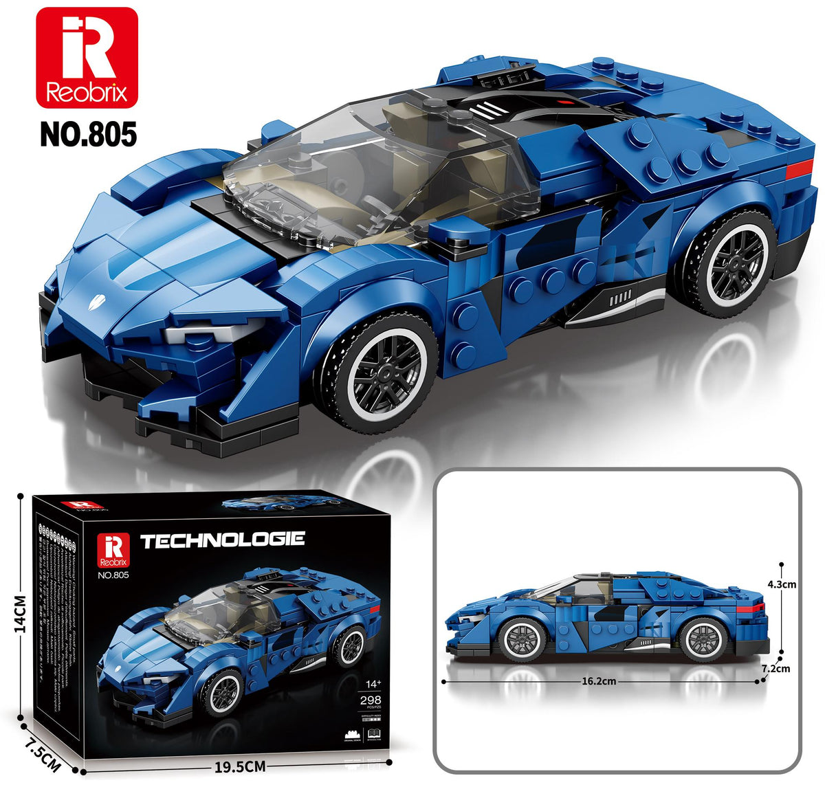 Reobrix Mini Blue Hypercar
