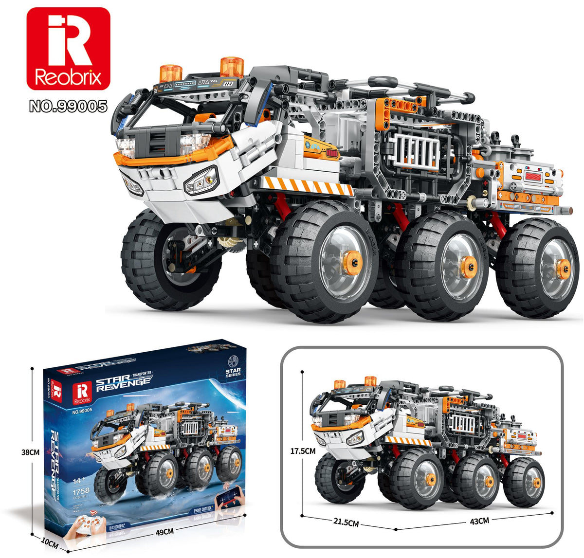 Reobrix Eight-Wheel Planetary Rover